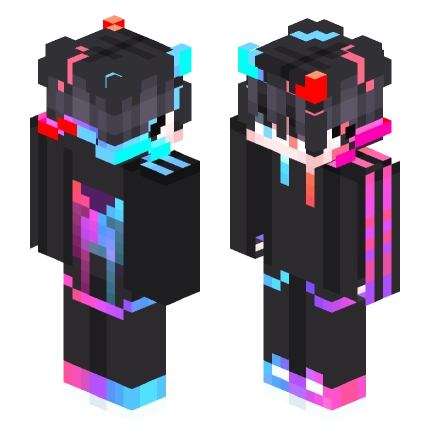 红蓝少年（眨眼） —— Minecraft Alex皮肤