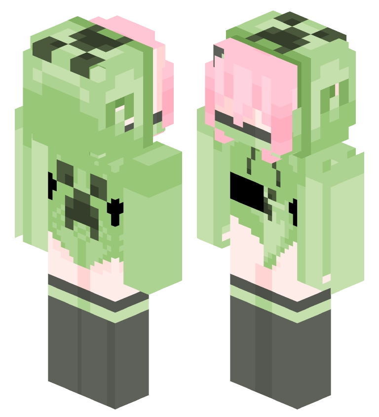 苦力怕娘泳装（网易）-1 —— Minecraft Alex皮肤预览图