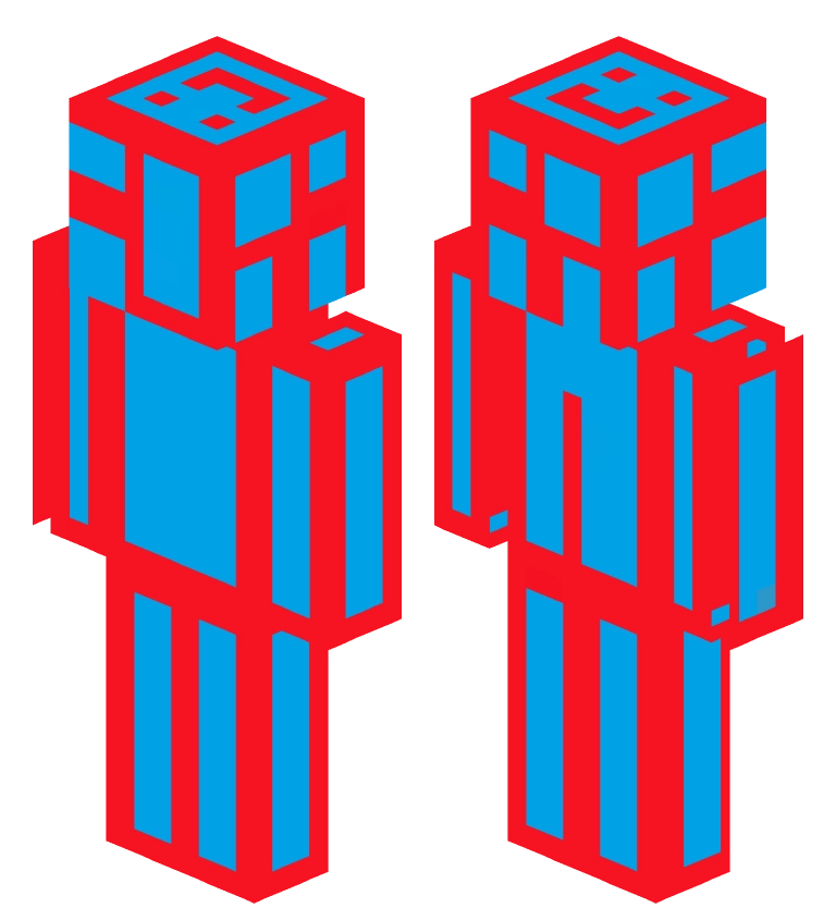 red blue（Alex） —— Minecraft Alex皮肤预览图