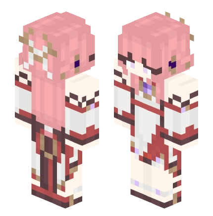 八重神子 —— Minecraft Steve皮肤预览图