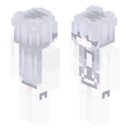 白丝灰发 —— Minecraft Alex皮肤预览图