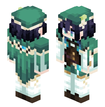 原神温迪 —— Minecraft Alex皮肤预览图